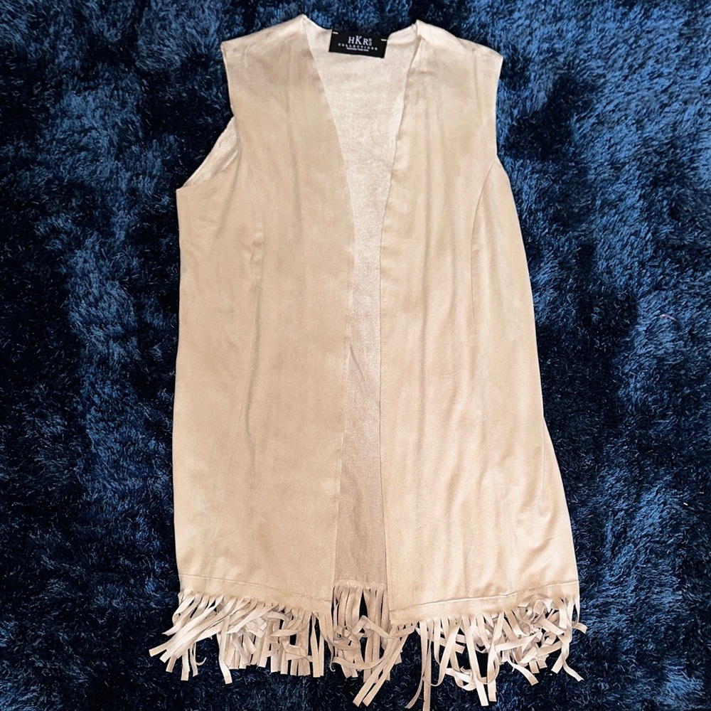 Women's Cream Stretch Leggings CO ORD with Sleeveless jacket - Everyday Slim Fit
